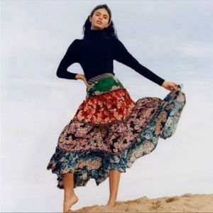 Anthropologie Bhanuni by Jyoti Anarosa Tiered Maxi Skirt